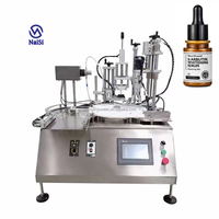 Petite bouteille rotative de bureau automatique 15ml petite bouteille 100ml compte-gouttes de pulvérisation d'huile essentielle machine de remplissage et de bouchage étiqueteuse