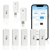 Sensore di Temperatura e Umidità Intelligente OEM ODM Controllato da App Gratuita, Termo-Igrometro con Allarme, Gateway per Integrazione Domestica, Design Pieghevole