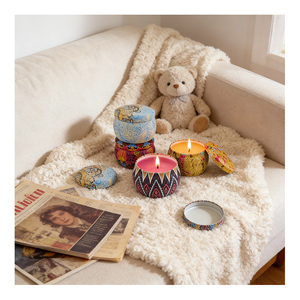 Caja de Regalo de Lujo para Velas, Frasco Premium con Mezcla Aromática de Coco y Soja, Fragancia para el Hogar, Presentación de Boutique, Surtido - Product Image 4