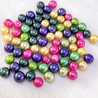 Muses Jewels Harga Pabrik Mutiara Air Tawar Alami 6mm hingga 9mm Bulat Pewarnaan Mutiara Lepas Beraneka Warna untuk DIY Naturstein Perlen
