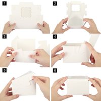 Boîtes à gâteaux carrées en gros 10x10x10 Emballage blanc pour biscuits, desserts, pâtisseries Cajas De Carton Para Pastel avec fenêtre
