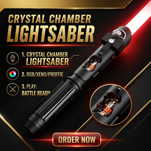 Sable de Luz Xenopixel Inspirado en Darth Vader de Star Wars, con Cámara de Cristal Metálico, para Duelos Intensos y Cambio Infinito de Color, Blaster - Product Image 1