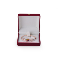 En gros Logo Personnalisé Anneau De Velours Bijoux Boîte D'emballage Cadeau