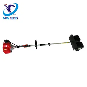 Super 43cc hand push gas powered tractor broom sweeper
