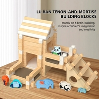 Blocs de construction pour construire la maison de l'architecte, jouets interactifs parent-enfant pour l'éveil de l'intelligence des enfants