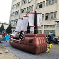 Modèle de bateau pirate gonflable d'Halloween pour la décoration de fête à thème