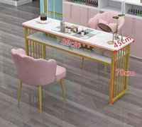 Meubles de salon de luxe légers, table de manucure avec tiroirs, fournitures de salon de beauté, ensemble de table de manucure, vente chaude