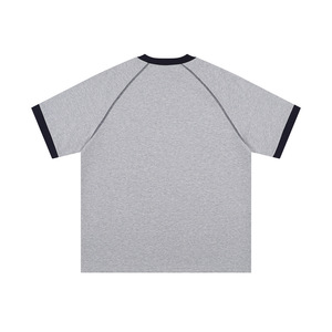 Venta <span class=keywords><strong>al</strong></span> <span class=keywords><strong>por</strong></span> <span class=keywords><strong>mayor</strong></span> <span class=keywords><strong>de</strong></span> algodón pesado Camiseta <span class=keywords><strong>de</strong></span> manga raglán para los hombres personalizable Ringer Design Oversized Fit Impresión digital 100% algodón - Product Image 2