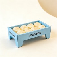 Boîte à pâtisserie pliable personnalisée avec logo, impression de qualité alimentaire, pour gâteaux, beignets, biscuits, pain, macarons, emballage en papier