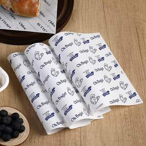 กระดาษห่ออาหารแบบกำหนดเอง กระดาษบรรจุภัณฑ์อาหารแบบใช้แล้วทิ้ง พิมพ์ลาย กระดาษกันไขมันจากเยื่อไม้ สำหรับขนมปัง เดลี่ แฮมเบอร์เกอร์ แซนวิช - Product Image 5