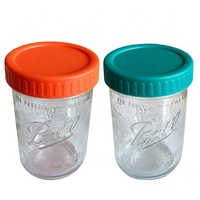Capuchons à vis en plastique 70 mm 86 mm, couvercles de bocaux Mason en plastique coloré, compatibles avec les bocaux à large ouverture, avec anneaux en silicone