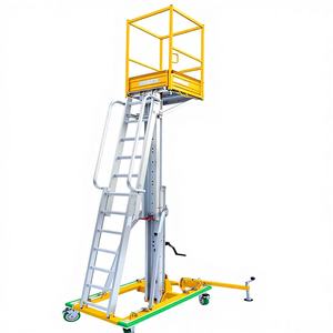 Plateforme Télescopique Manuelle <span class=keywords><strong>Tele</strong></span> SMart, Acier Inoxydable de Haute Qualité, <span class=keywords><strong>2m</strong></span> 5m, Mini Plateforme de Travail Aérien Mobile Autopropulsée Électrique - Product Image 1