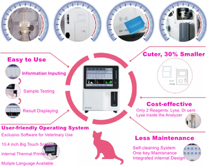 Analizador Hematológico Veterinario URIT BH-40 Vet de 3 Partes, Contador Automático de Células Sanguíneas para Perros, Gatos, Caballos y Vacas - Product Image 4