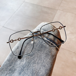 Lunettes anti-lumière bleue Qianai, monture carrée, monture intégrale en métal, unisexe, verres PC T5 0952 - Product Image 4