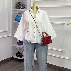 Women's New Style Collared Loose-Fit Casual Shirt <b>Top</b> Fashion - Product Image 6