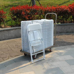 بيع بالجملة حديث مطعم عشاء مأدبة فندق الشاطئ الأبيض حفل الزفاف في الهواء الطلق الراتنج للطي كرسي من البلاستيك لهذا الحدث - Product Image 4