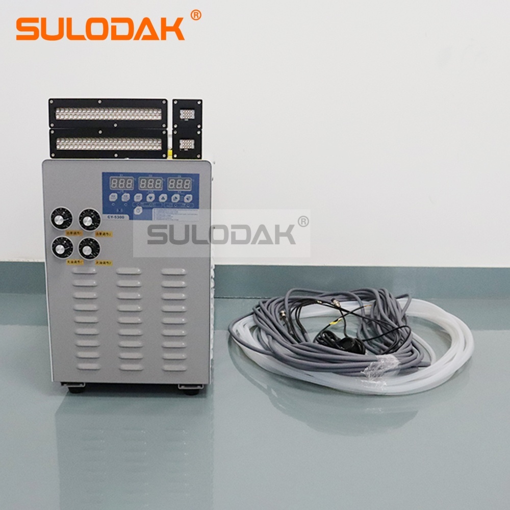 4 Lamps Kit High Power 180*20 UV Flatbed Printer LED Oil Curing Lamp Uv Led Curing System Water Chiller 395nm UVLED Light