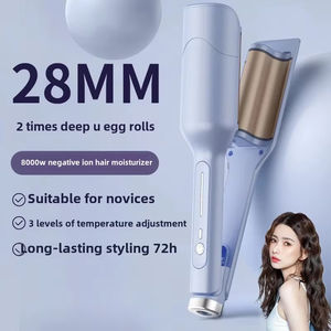 Rizador de Pelo Eléctrico Portátil de 28 mm, Calentamiento Rápido, Ondas Profundas, Pantalla LED de Temperatura, Calentador PTC Ajustable de 4 Niveles - Product Image 2