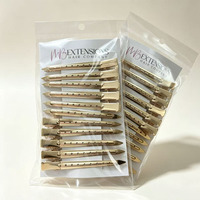 Pinces à cheveux en acier inoxydable personnalisées de 9 cm, pointues, en forme de bec de canard, dorées ou argentées, barrettes alligator, accessoires DIY