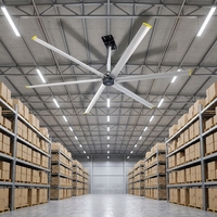 Industrieller Axialventilator 10ft Rotorblattdurchmesser 6000m/min Luftstrom 38dB Leise Dachmontage für Werkstatt Lager Viehzucht