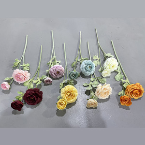 Ramo de Camelia Artificial de Seda Yixuan de 2 Cabezas, Decoración para Bodas, Decoración para Sala de Estar - Product Image 2