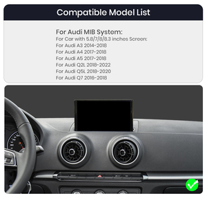 Módulo Inalámbrico Junsun Carplay y Android Auto para <span class=keywords><strong>Audi</strong></span> A3 <span class=keywords><strong>A4</strong></span> A5 Q2L Q5L Q7 2014-2020 2022 con Pantalla Original MIB Mirror Link y AirPlay - Product Image 2