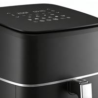 Friteuse à air électrique 1700W 9L, facile à nettoyer, sans huile, avec tube chauffant en acier inoxydable 304 pour la maison