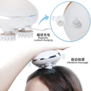 Masseur de tête électrique sans fil à 2 vitesses avec 88 nœuds en silicone, brosse à shampooing miniature portative pour chats, masseur de tête pour chats - Product Image 4