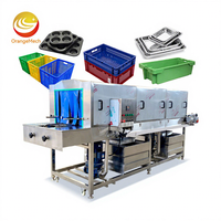 Machine à laver les bacs en plastique pour aliments ORME, machine à laver les caisses, machine à laver les poubelles