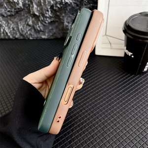 Étui de téléphone professionnel en cuir PU pour iPhone 17 13 Pro Max 14 15 16 Plus 17 Air, coque arrière de protection antichoc avec cadre souple en TPU - Product Image 3