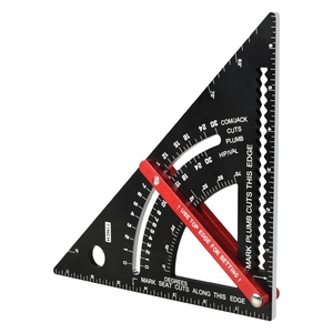 Regla triangular ajustable de aleación de aluminio, 7 pulgadas, para carpintería, cuadrados de velocidad de triángulos - Product Image 1