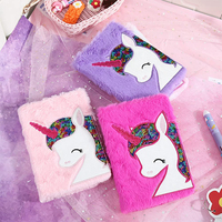 Papeterie de Promotion d'usine pour enfants, cadeau rose en fourrure, Journal de mémoire A5, carnet en peluche