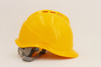Casque de sécurité de chantier ventilé en ABS, homologué CE EN397, avec mentonnière, directement de l'usine