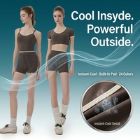 Ensemble de yoga Raitis pour femmes, style transfrontalier Europe-Amérique, en Spandex/Nylon respirant 220 g/m², couleur unie, effet galbant
