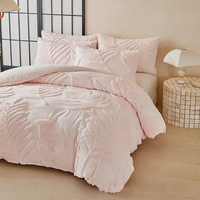Parure de lit et taies d'oreiller en chenille 100 % coton brodée jacquard motif feuille, taille King, blanche – Choix esthétique américain