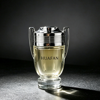 Flacon de parfum en verre de 100 ml en forme de trophée avec bouchon argenté – Contenant de voyage de luxe vide pour parfum