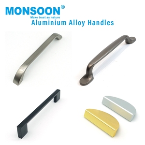 Furniture Hardware Household 64mm Half Moon Type <b>Handle</b> and Knobs Kitchen Cabinet Drawer <b>Door</b> Aluminum Alloy Edge <b>Pull</b> <b>Handle</b> - Product Image 5