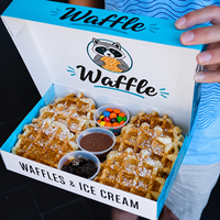 Boîte familiale pour gaufres, emballage en papier noir pour donuts, boîte à dessert pour gaufres sur bâtonnet, plateau alimentaire, boîte pliable pour crêpes
