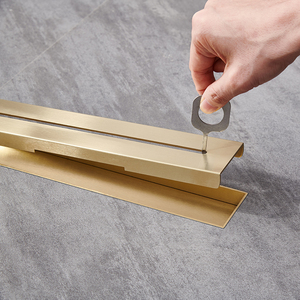 สแตนเลสยาว304เป็นรูปสี่เหลี่ยมผืนผ้ามีช่องระบายน้ำกันกลิ่นโรงแรมทำจากทองแดงขัดเงา - Product Image 3