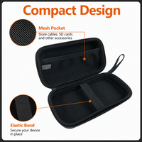 Étui de rangement portable noir en EVA étanche pour produits numériques, avec fermeture éclair, résistant à l'humidité et aux rayures, poche en maille élastique