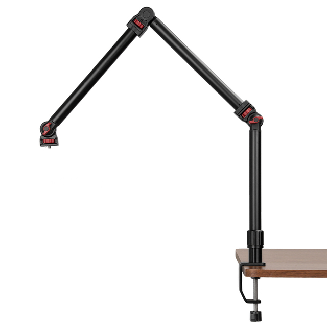 Aluminum Mic Arm Desk Stand with C Clamp for Photography Live Streaming