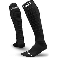 Chaussettes de football ultra longues Scrunch en coton, élasthanne et polyester avec support de cheville rembourré, hauteur genou, pour adulte, collection printemps
