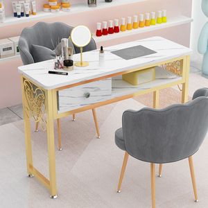 Muebles de Salón de Belleza 2025, Precio Sorpresa Directo de Fábrica, Mesa de Manicura de Madera y Metal, Mesa para Uñas Disponible - Product Image 3