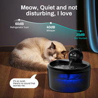 Fontaine à eau intelligente pour animaux de compagnie Elecpet, nouveau design, avec capteur intelligent, alimentation par batterie, faible bruit, distributeur d'eau automatique pour chat et chien de 2,5 L