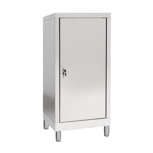 Armadio di stoccaggio in acciaio inox a 1 porta per cucina a basso profilo armadi da cucina - Product Image 1
