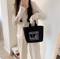 Vente d'usine – Sac en toile de coton personnalisé avec logo imprimé, écologique, recyclable, réutilisable, grande capacité, couleur personnalisée, taille moyenne