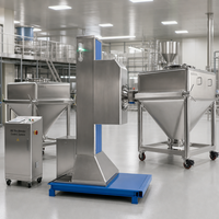 Mixer Bubuk Tumbler Kontainer IBC Bin Blender, Berjalan Lancar untuk Pabrik Pencampuran Granul Makanan dan Kimia