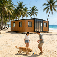 Maison conteneur extensible étanche haute efficacité FLKT, garantie 2 ans, usine source, maison modulaire préfabriquée moderne