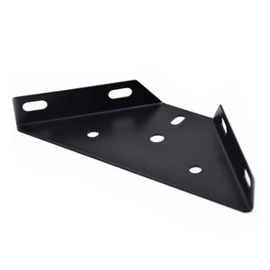 Support triangulaire en fer noir peint 205x75x113x26mm pour support d'angle de lit, connecteur de meubles - Product Image 4
