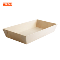 Assiettes carrées jetables biodégradables en bois de haute qualité avec rebord haut pour service